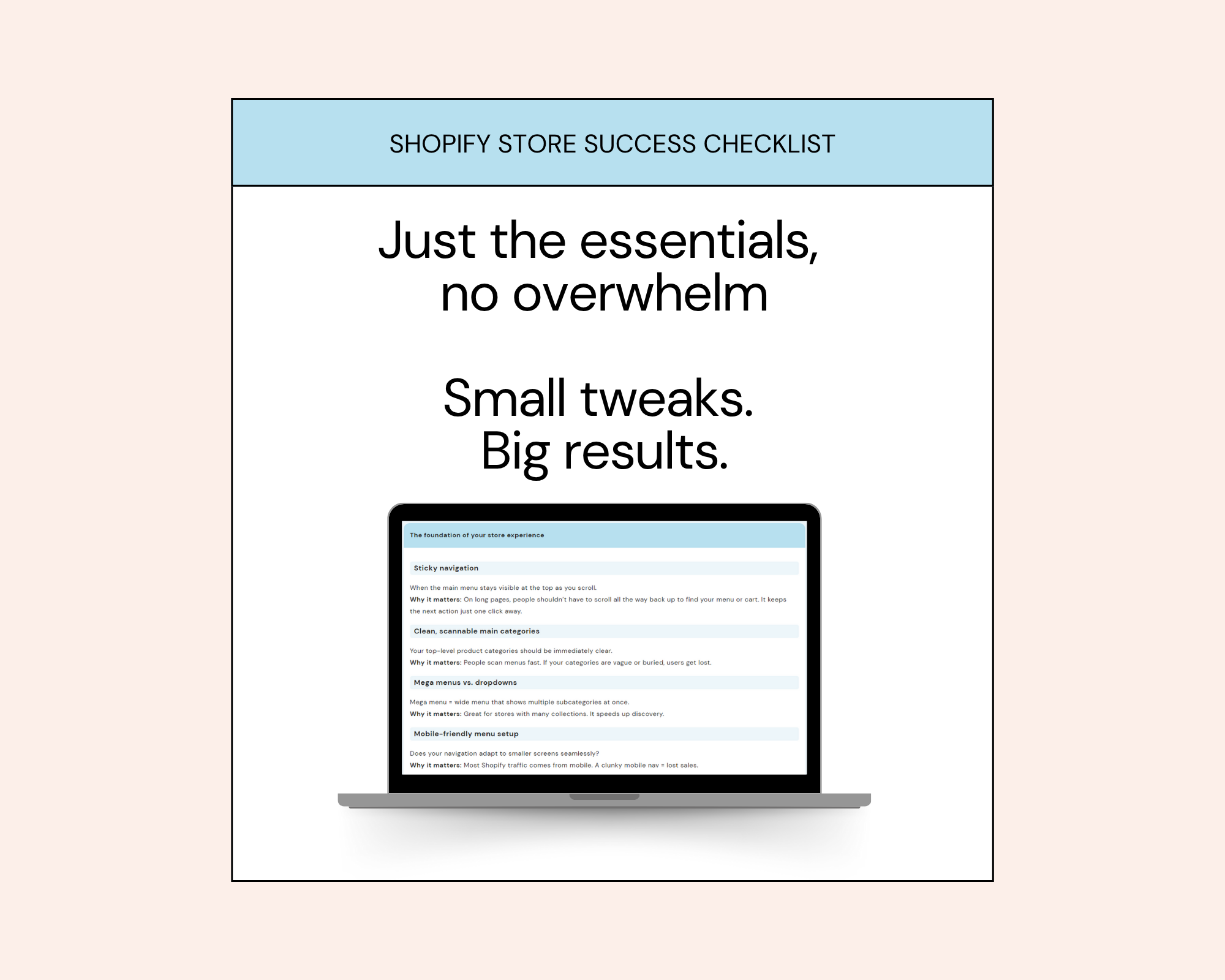 Shopify Store Success Checklist