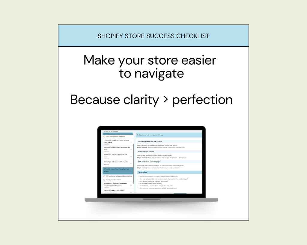 Shopify Store Success Checklist